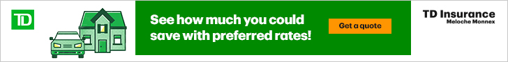 TD Insurance Banner, "See how mich you could save with preffered rates! Get a Quote."